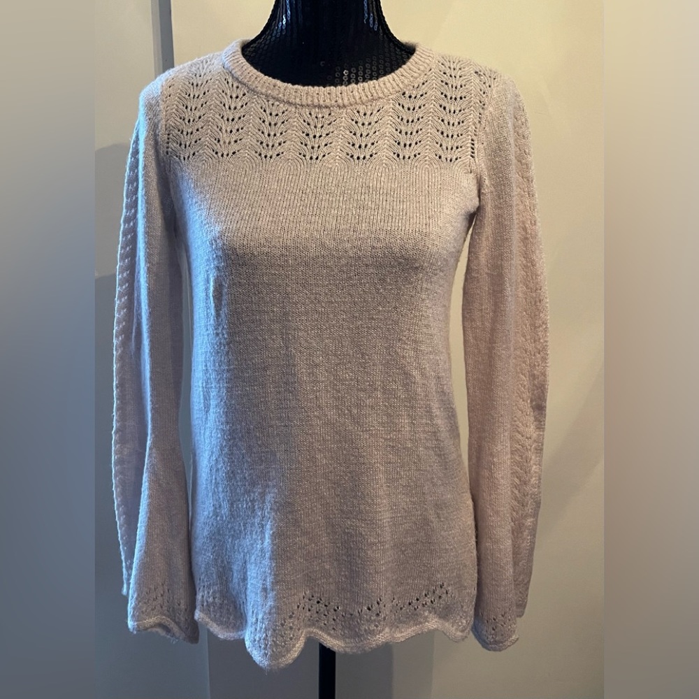 LC Lauren Conrad Cream Bell Sleeve Sweater Size XS